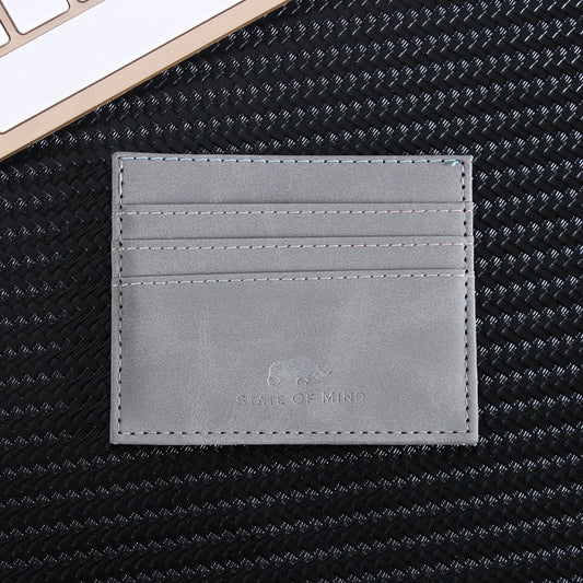 Slot Mini Leather Gift Promotion Double-sided Card Holder