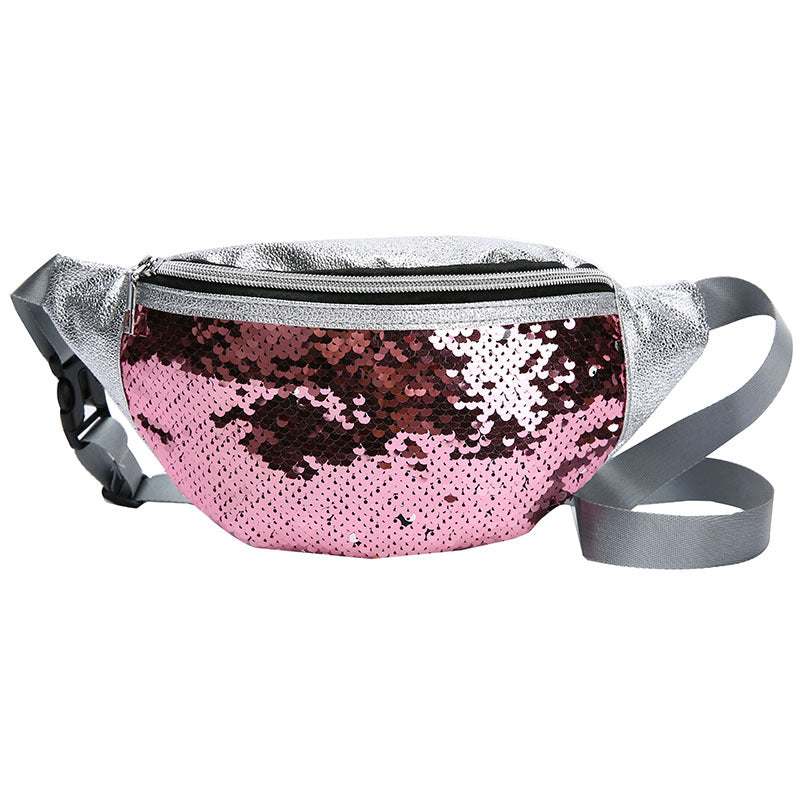 Women's Sequined For Fashion Laser Korean Trendy Men's Waist Packs