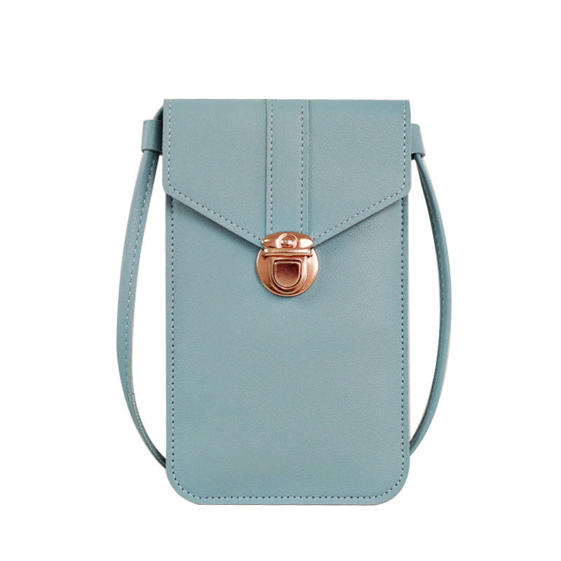Women's Fashion Leather Touch Screen Mobile Retro Phone Bags