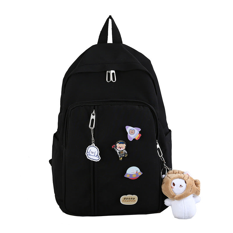 Female Korean Simple Solid Color Fashion Backpacks