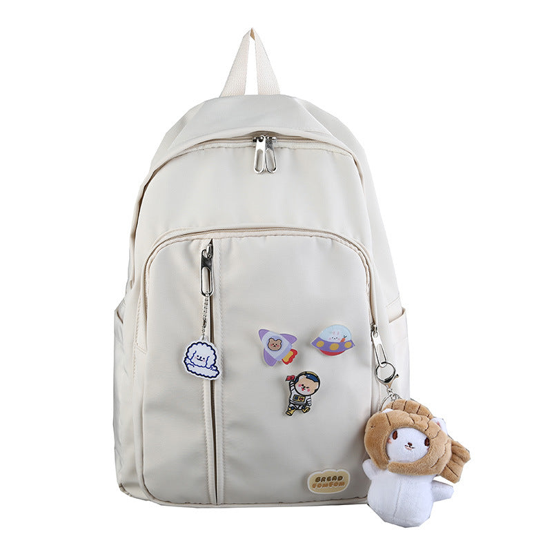 Female Korean Simple Solid Color Fashion Backpacks