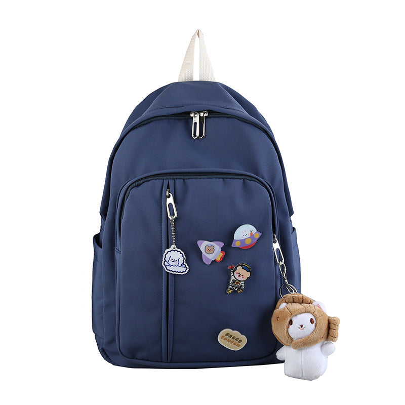 Female Korean Simple Solid Color Fashion Backpacks