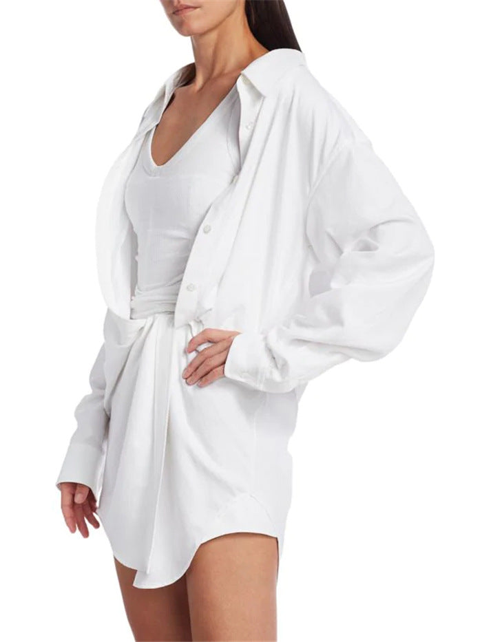 Women's Irregular Shirt Dress Design Sense Niche Blouses
