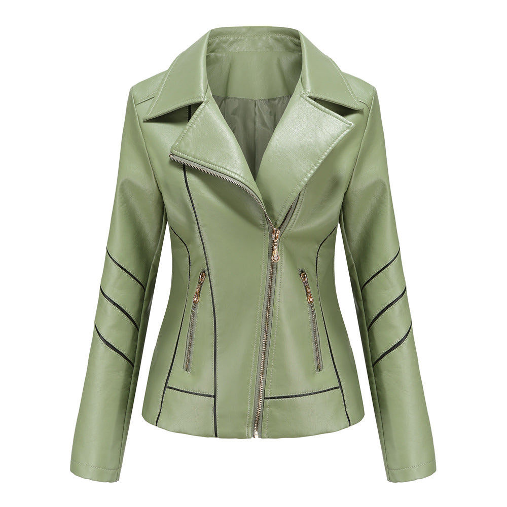 Women's Elegant Leather For Thin Motorcycle Jackets