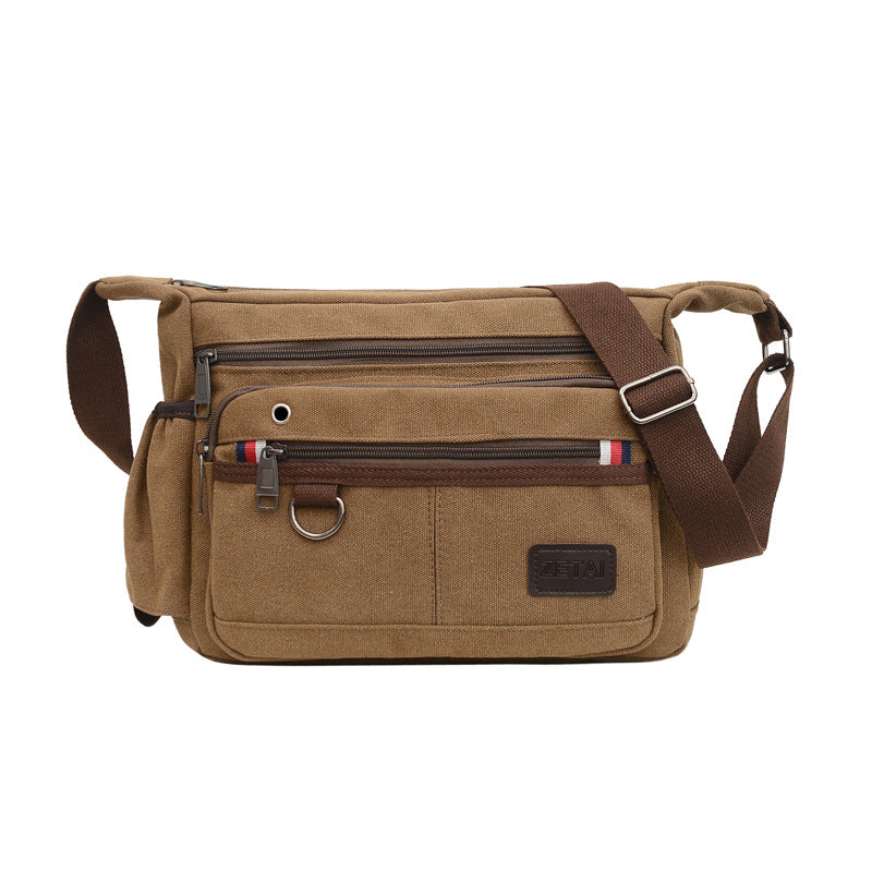 Men's Capacity Zipper Can Hold Big Water Men's Shoulder Bags