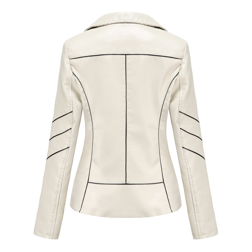 Women's Elegant Leather For Thin Motorcycle Jackets