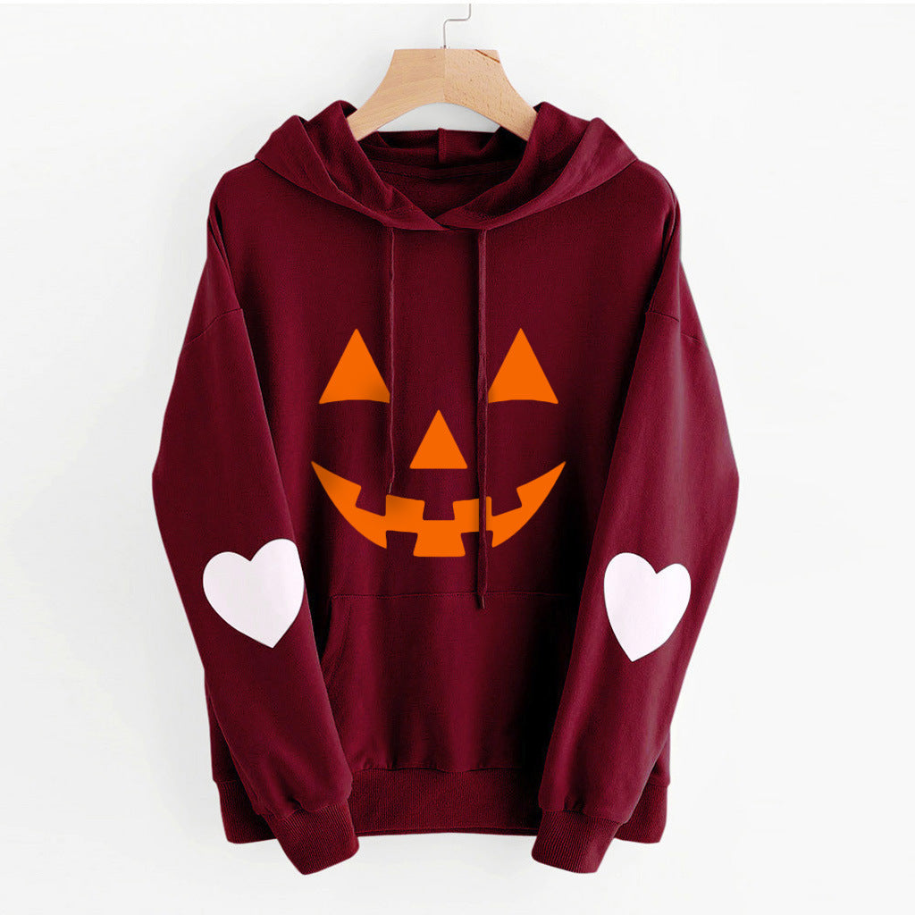 Women's Clothes Loose Hooded Print Casual Sweatshirt Women's Sweater, Sweater
