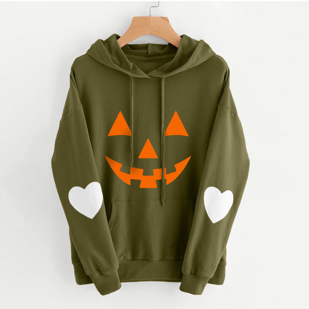 Women's Clothes Loose Hooded Print Casual Sweatshirt Women's Sweater, Sweater