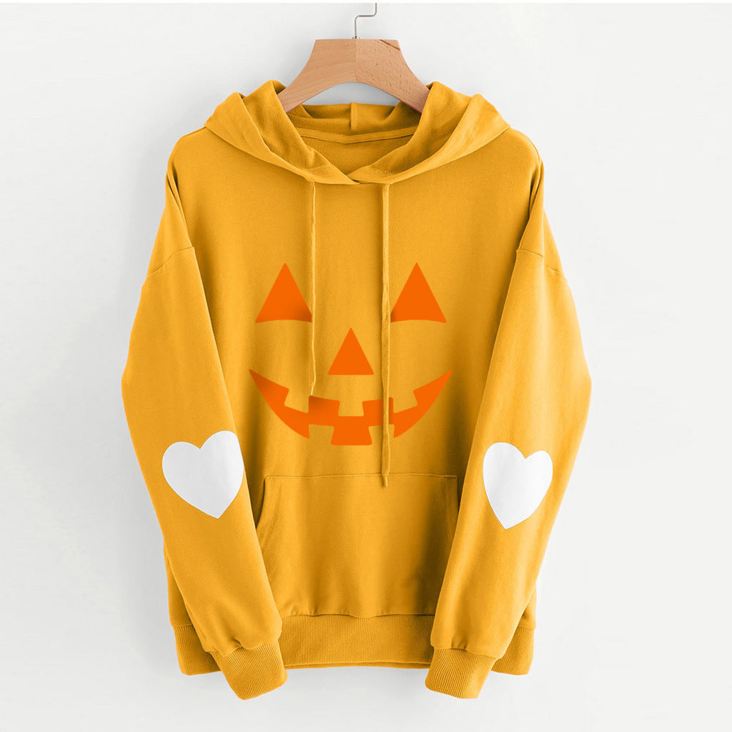 Women's Clothes Loose Hooded Print Casual Sweatshirt Women's Sweater, Sweater