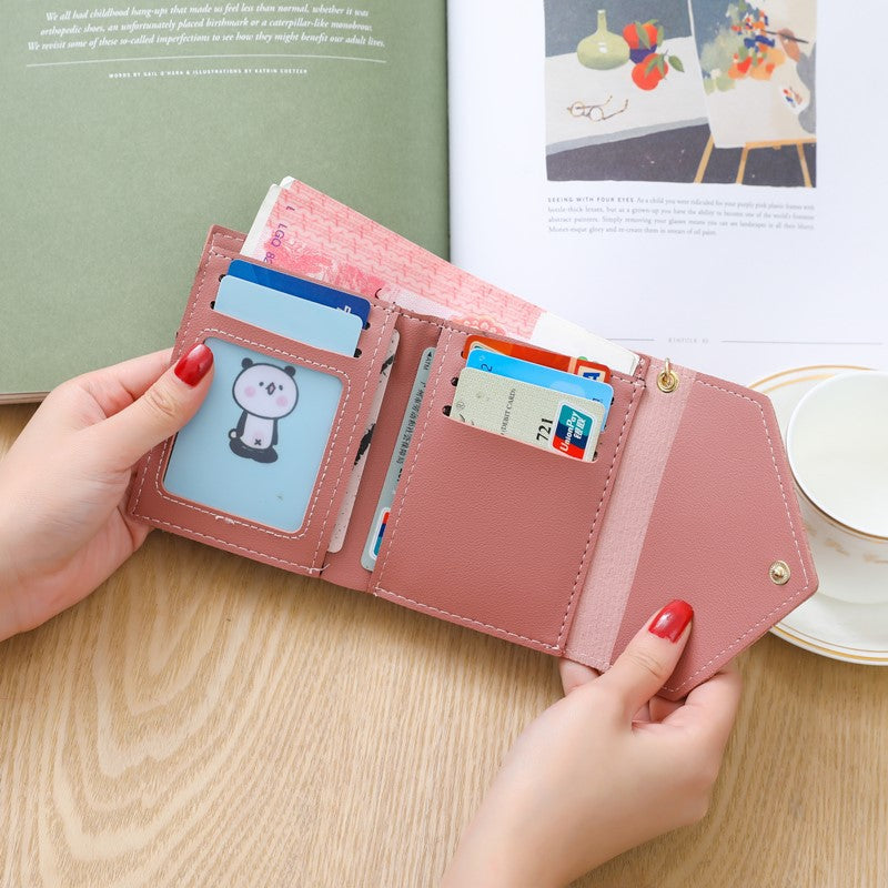 Women's Short Chic Simple Mini Hasp Ladies Wallets