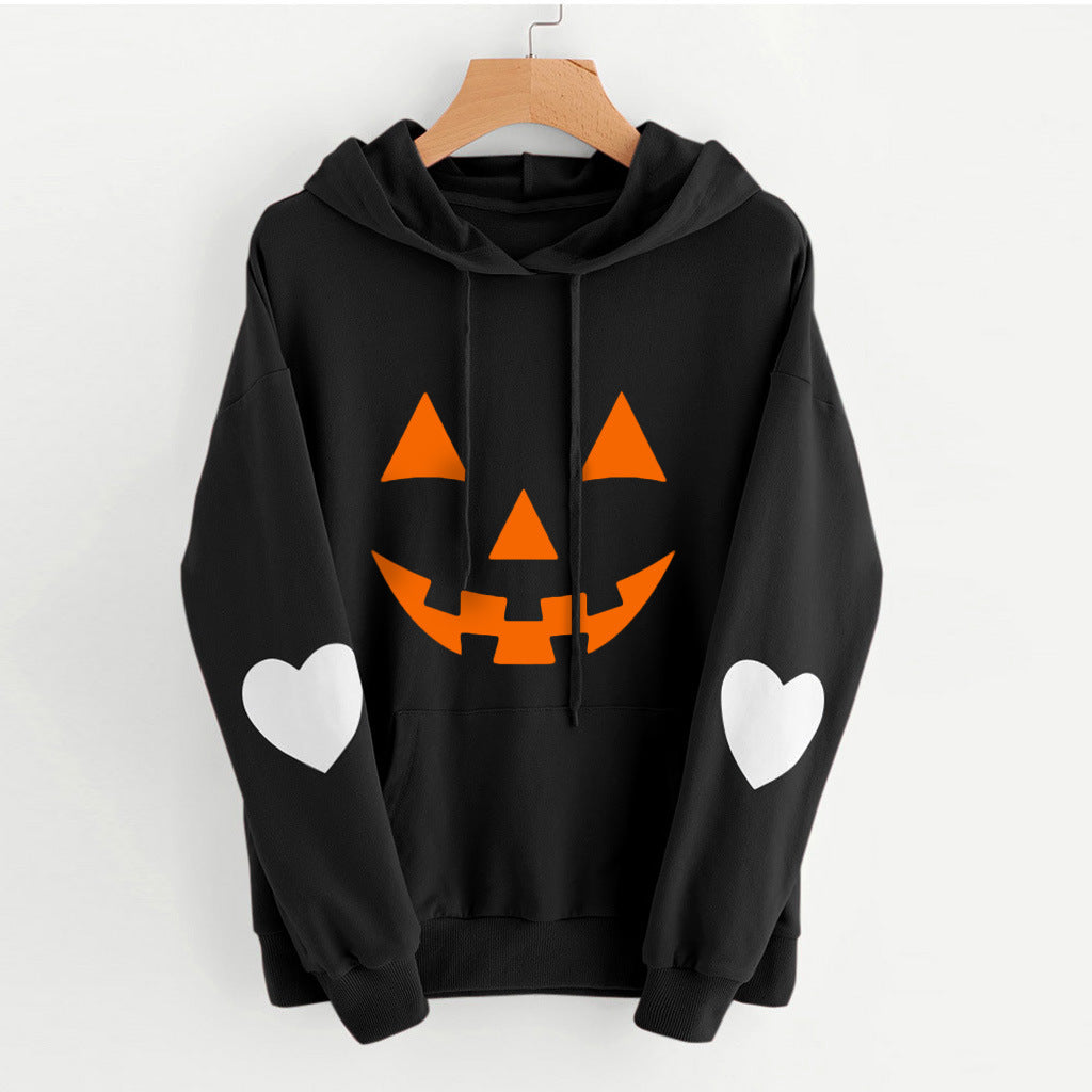 Women's Clothes Loose Hooded Print Casual Sweatshirt Women's Sweater, Sweater