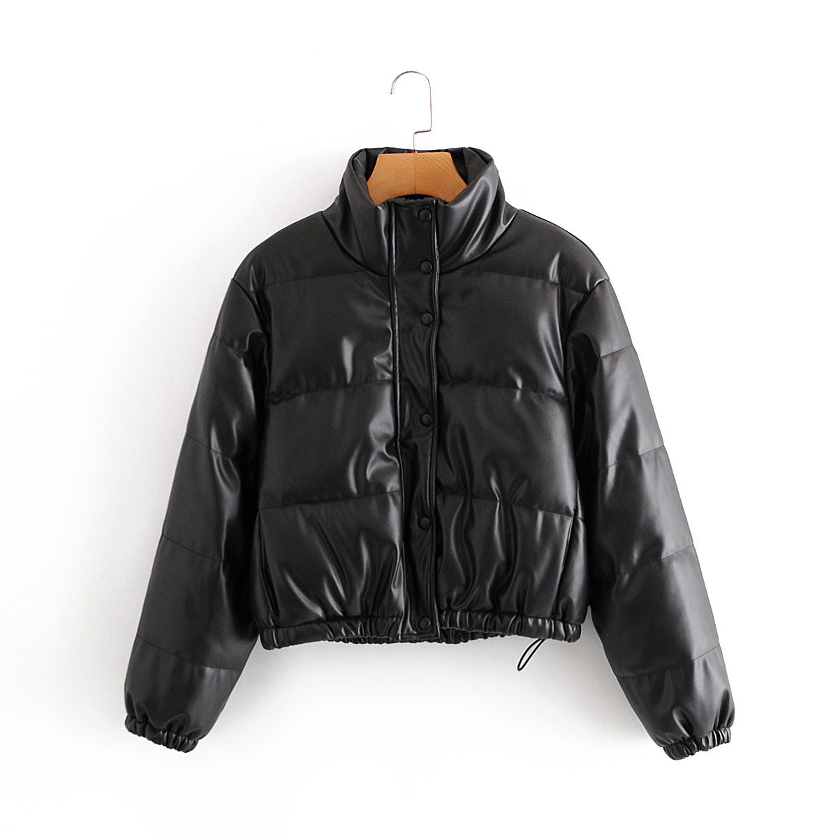 Women's Winter Urban Casual Faux Leather Cotton Coats