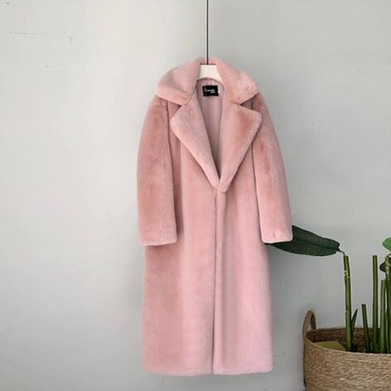 Women's Veet Fur Large Overcoat Cotton Warm Coats