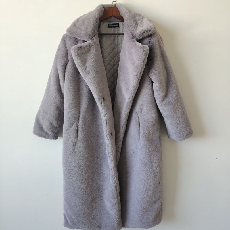 Women's Veet Fur Large Overcoat Cotton Warm Coats