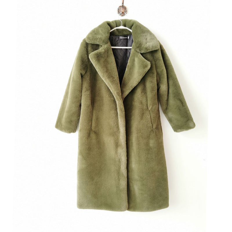 Women's Veet Fur Large Overcoat Cotton Warm Coats
