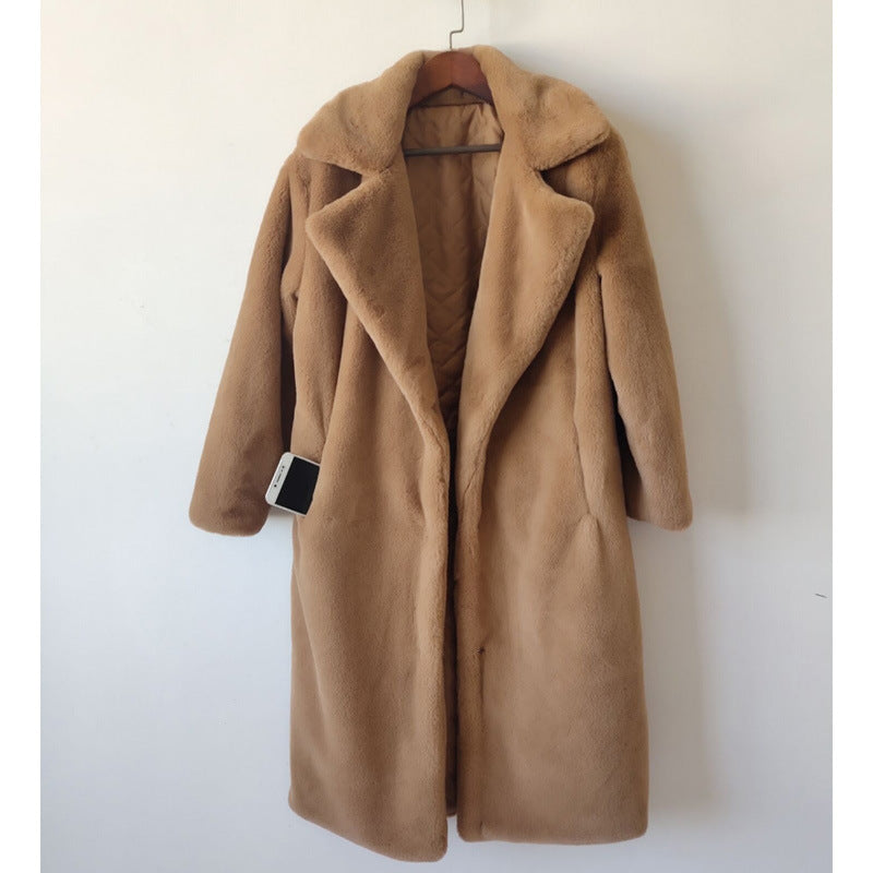 Women's Veet Fur Large Overcoat Cotton Warm Coats