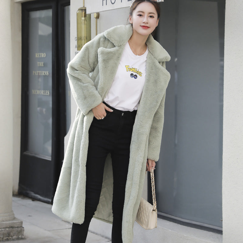 Women's Veet Fur Large Overcoat Cotton Warm Coats