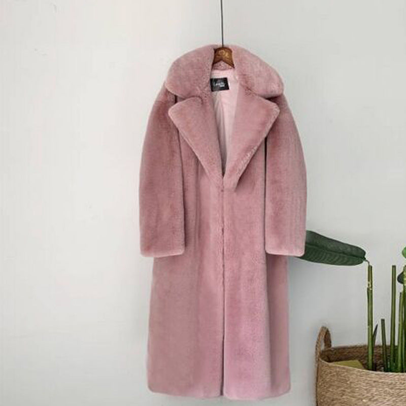 Women's Veet Fur Large Overcoat Cotton Warm Coats