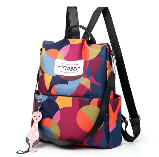 Women's Oxford Cloth College Korean Large Capacity Backpacks