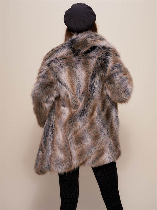 Women's Glamorous Warm Imitation Fur Fashion Coats