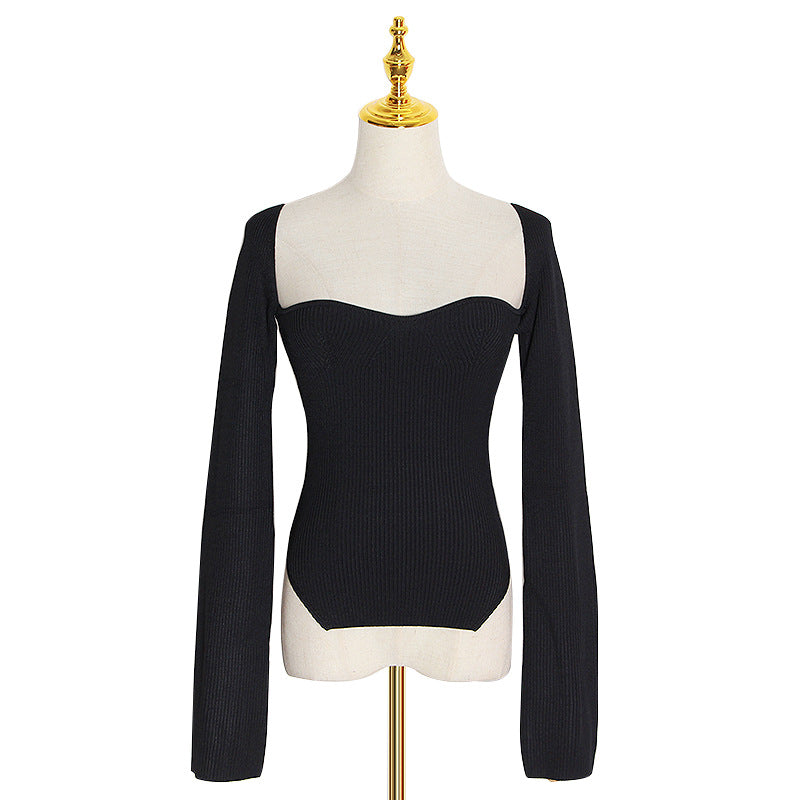 Women's Shirt Autumn Fashion Hem Irregular Slits On Sweaters