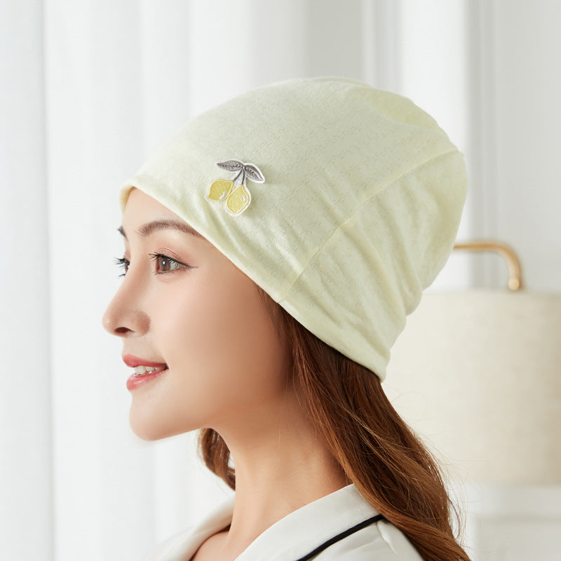 Cotton Confinement Cap Headscarf Summer Thin Bags