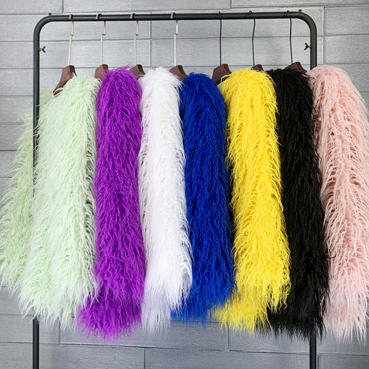 Women's Fur Faux Korean Style Solid Color Coats
