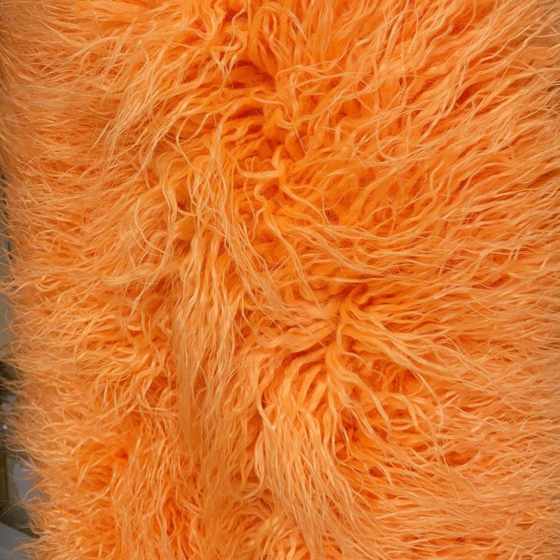 Women's Fur Faux Korean Style Solid Color Coats