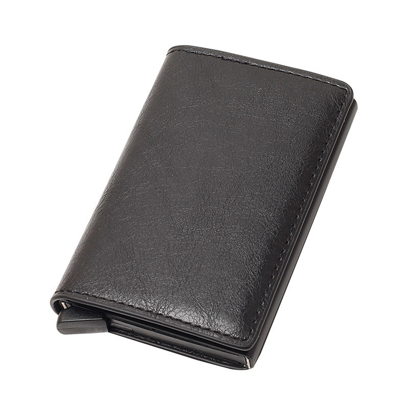 Carbon Fiber Swiping Automatic Pinball Aluminum Card Holder