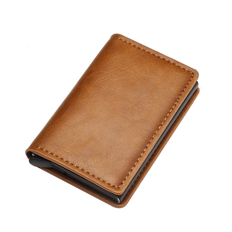 Carbon Fiber Swiping Automatic Pinball Aluminum Card Holder