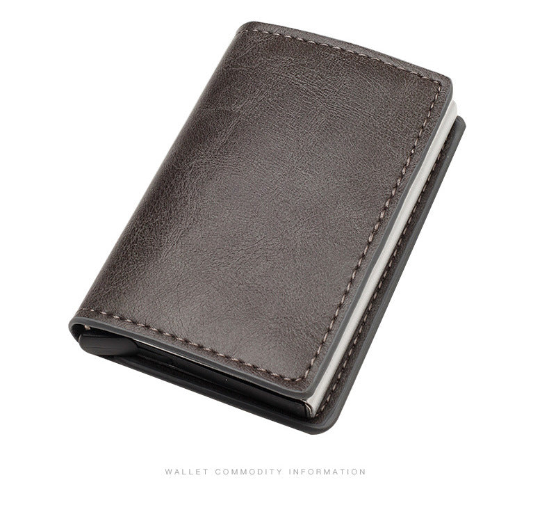 Carbon Fiber Swiping Automatic Pinball Aluminum Card Holder