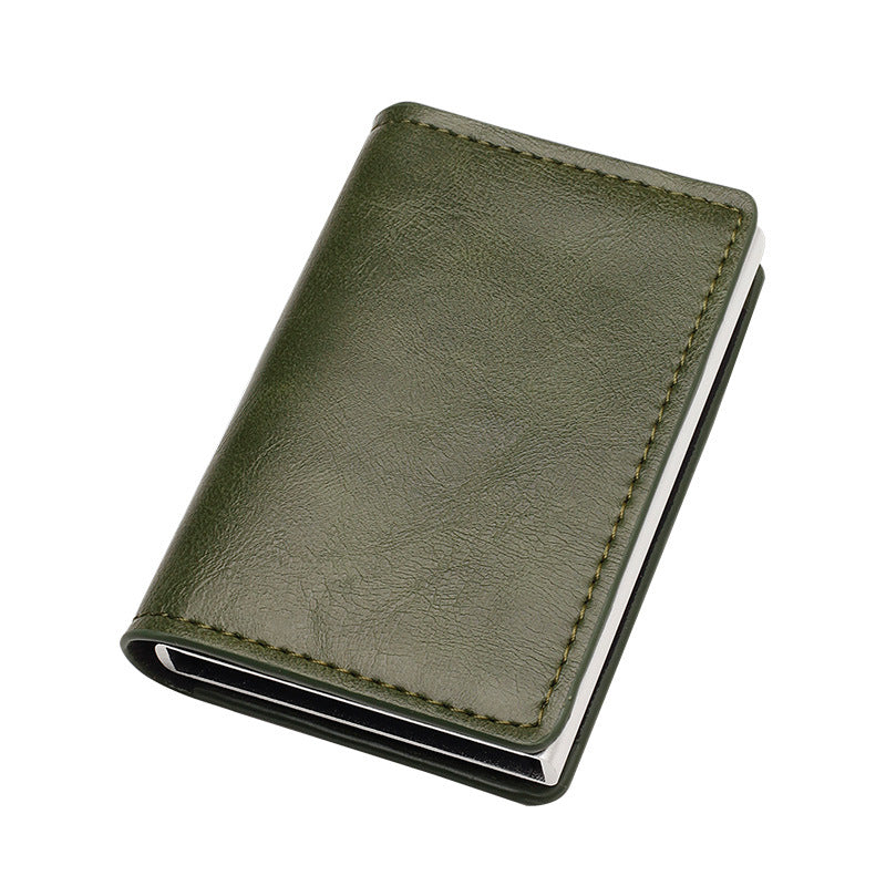Carbon Fiber Swiping Automatic Pinball Aluminum Card Holder