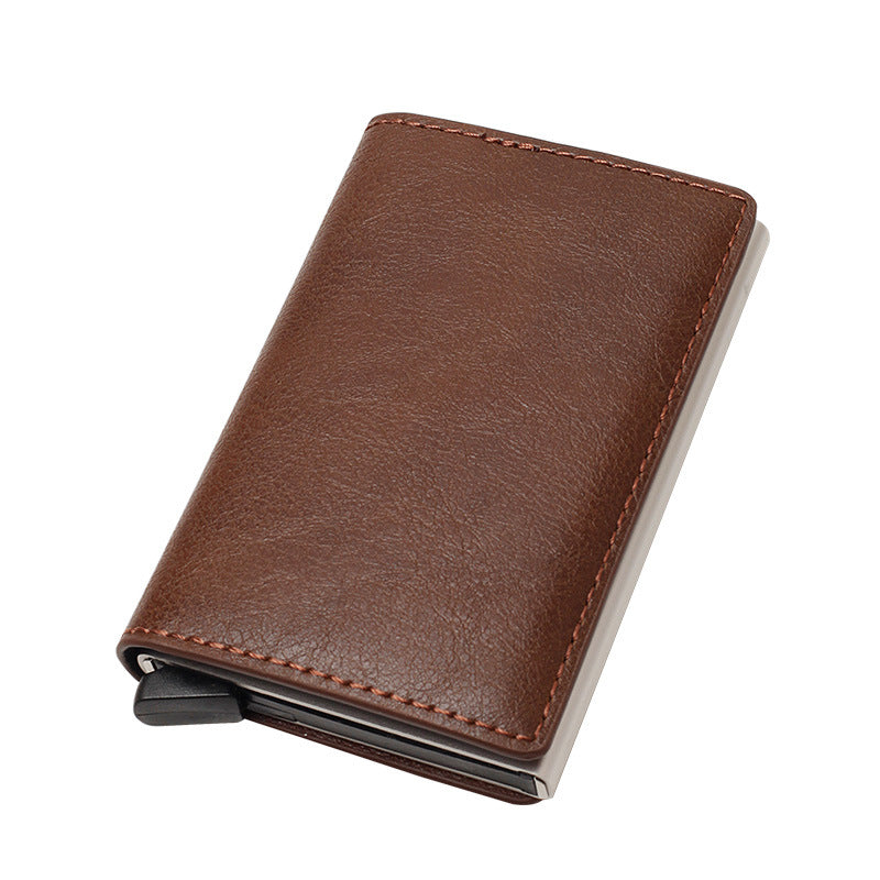 Carbon Fiber Swiping Automatic Pinball Aluminum Card Holder