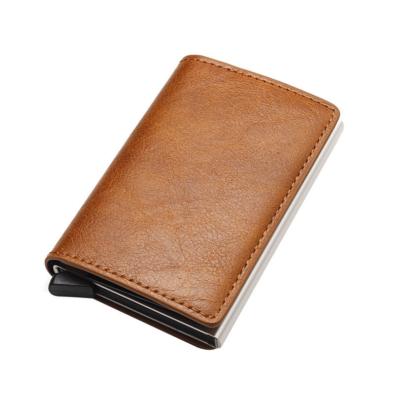 Carbon Fiber Swiping Automatic Pinball Aluminum Card Holder