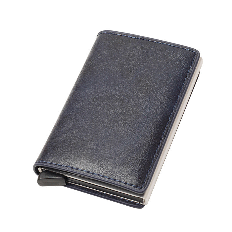 Carbon Fiber Swiping Automatic Pinball Aluminum Card Holder