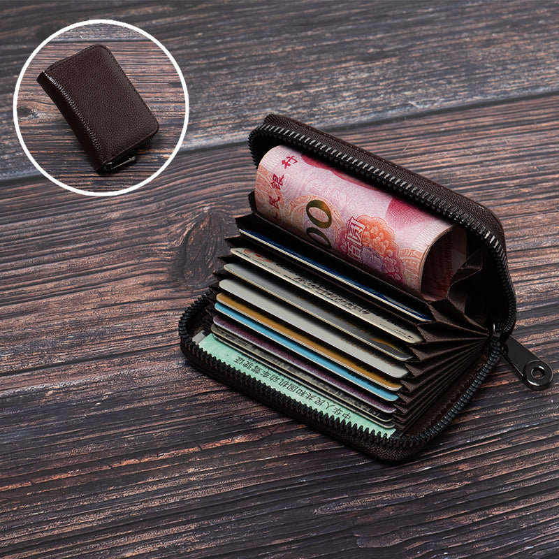 Women's & Men's & Expanding Versatile Large Capacity Zipper Card Holder