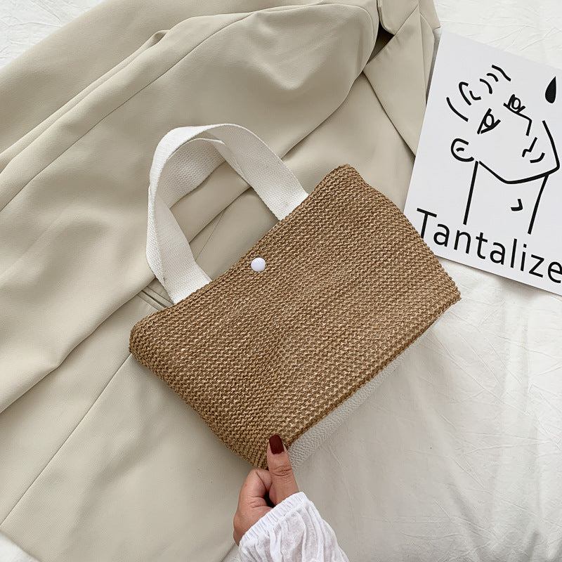 Women's Vacation Summer Tide Pastoral Style Woven Beach Shoulder Bags