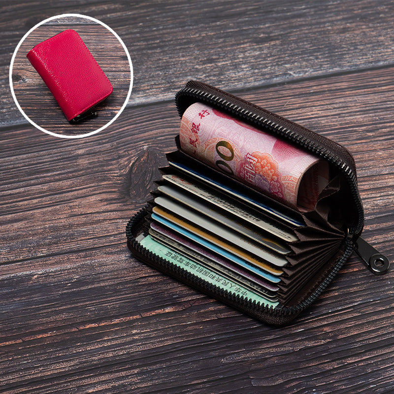 Women's & Men's & Expanding Versatile Large Capacity Zipper Card Holder