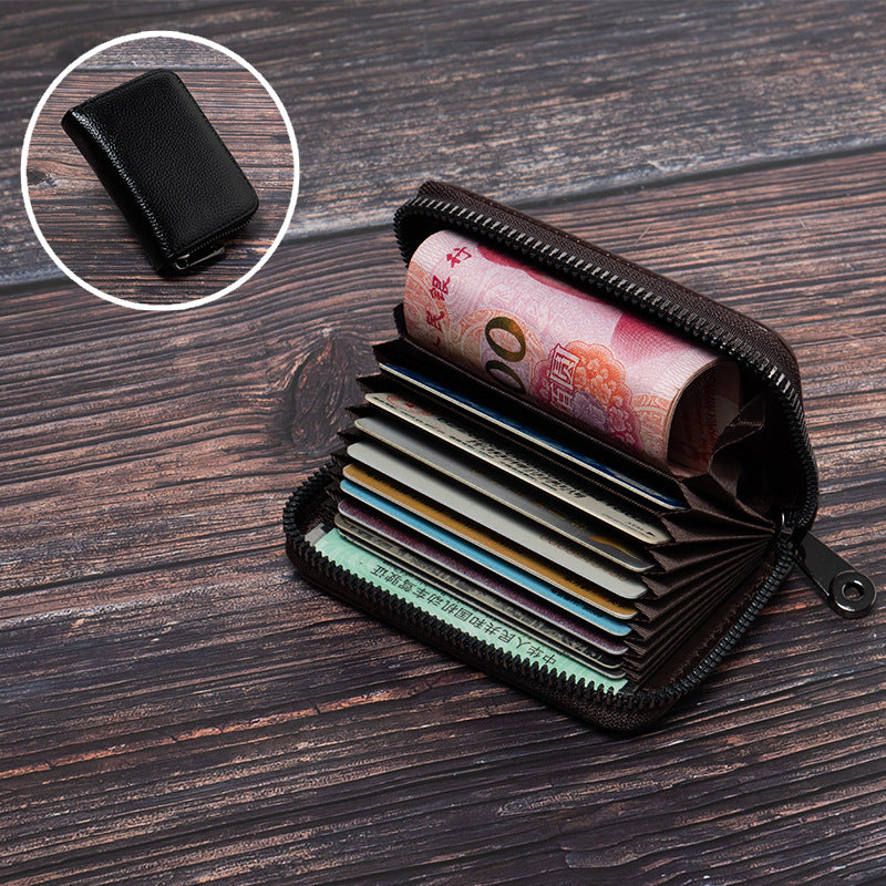 Women's & Men's & Expanding Versatile Large Capacity Zipper Card Holder