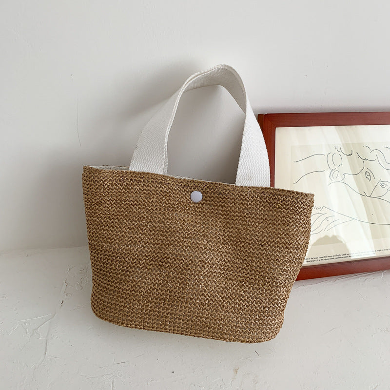 Women's Vacation Summer Tide Pastoral Style Woven Beach Shoulder Bags