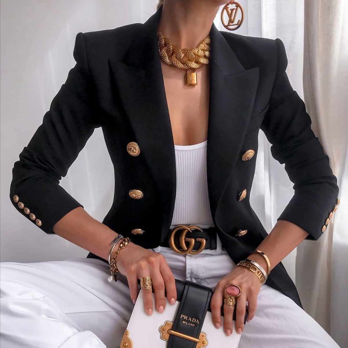 Classy Women's Solid Color Fashionable Casual Coats