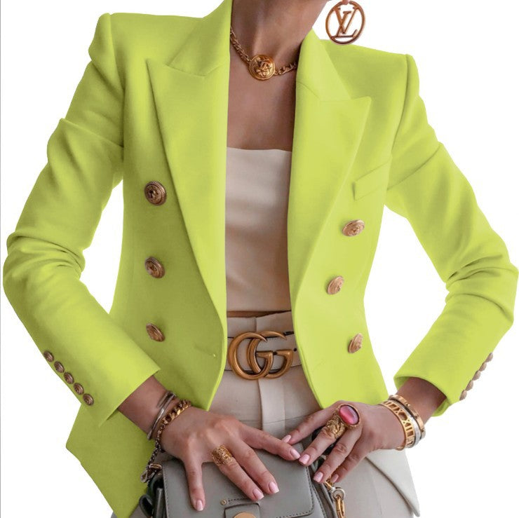 Classy Women's Solid Color Fashionable Casual Coats