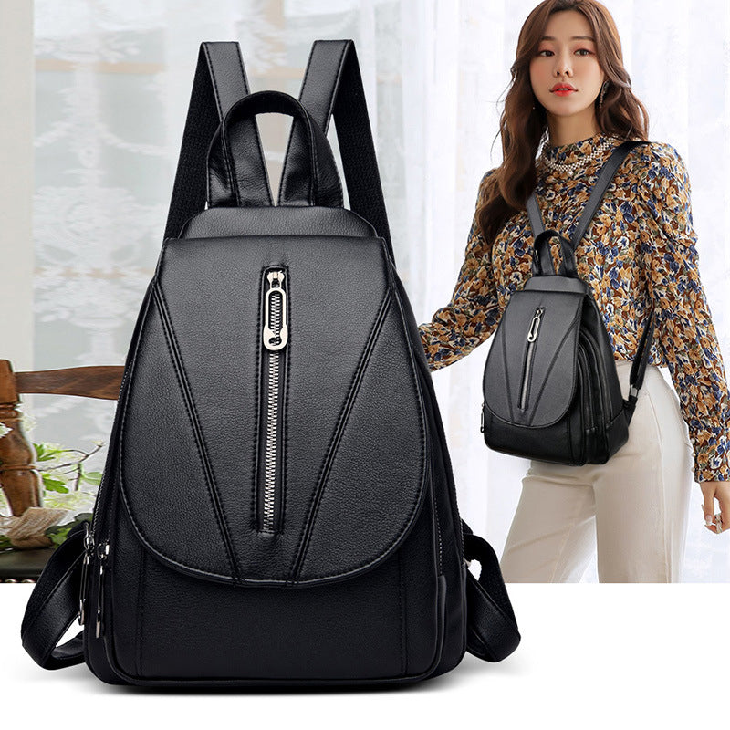 Women's Korean Fashion Moisture Leisure College Style Backpacks
