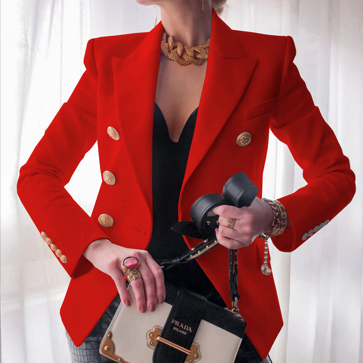 Classy Women's Solid Color Fashionable Casual Coats
