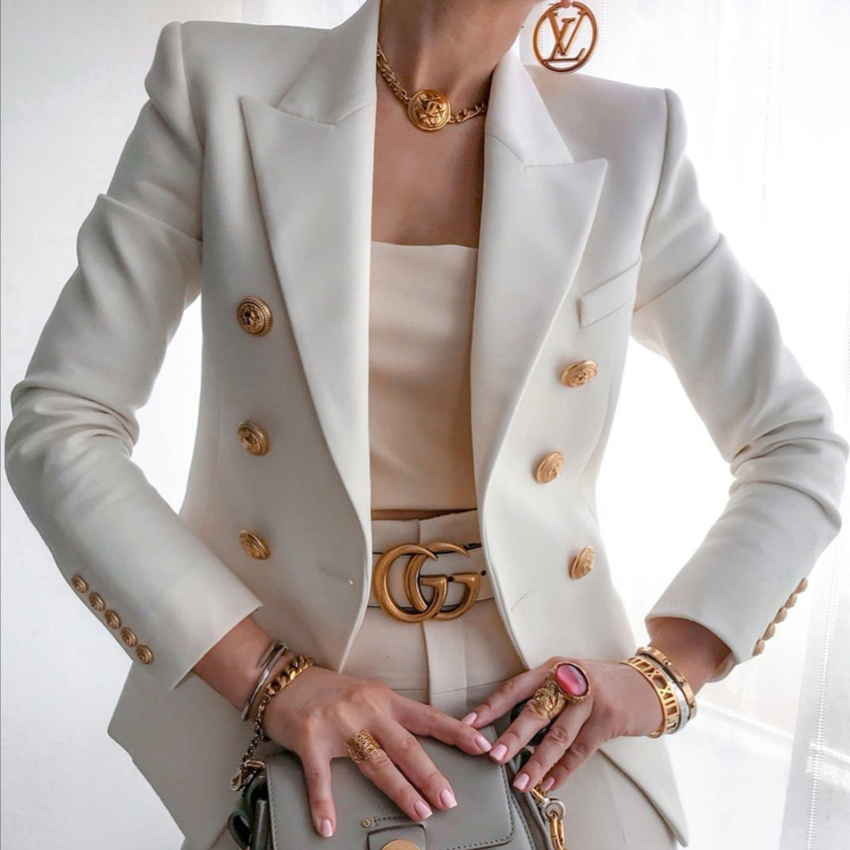 Classy Women's Solid Color Fashionable Casual Coats
