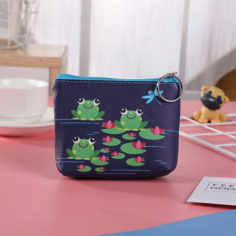 Women's Souvenir Cute Frog Cartoon Change Card Holder