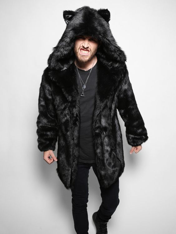 Men's Fur Winter Leisure Warm Marten Overcoats Coats