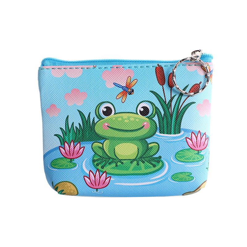Women's Souvenir Cute Frog Cartoon Change Card Holder