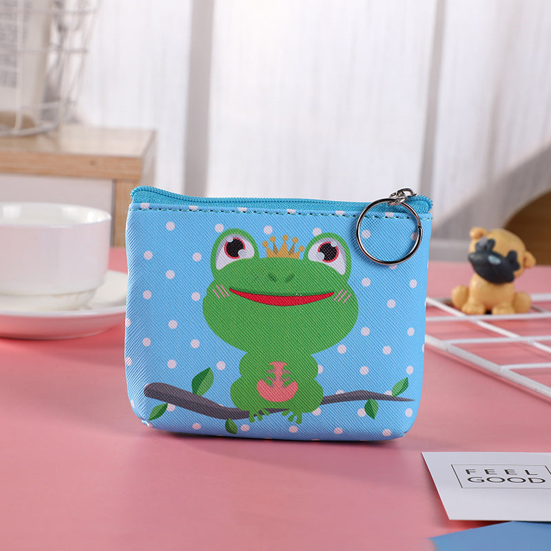 Women's Souvenir Cute Frog Cartoon Change Card Holder