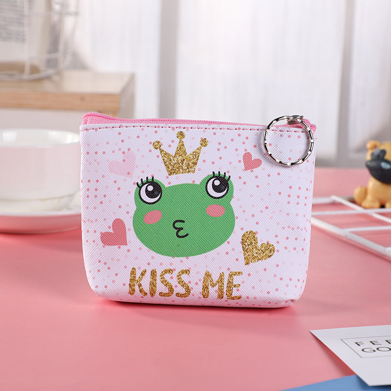 Women's Souvenir Cute Frog Cartoon Change Card Holder